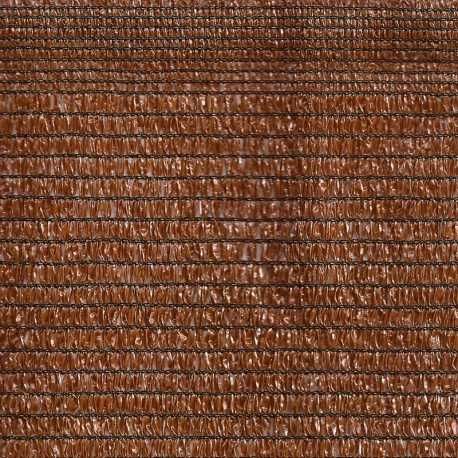 Rede em malha de sombra castanha ocultação de 90%