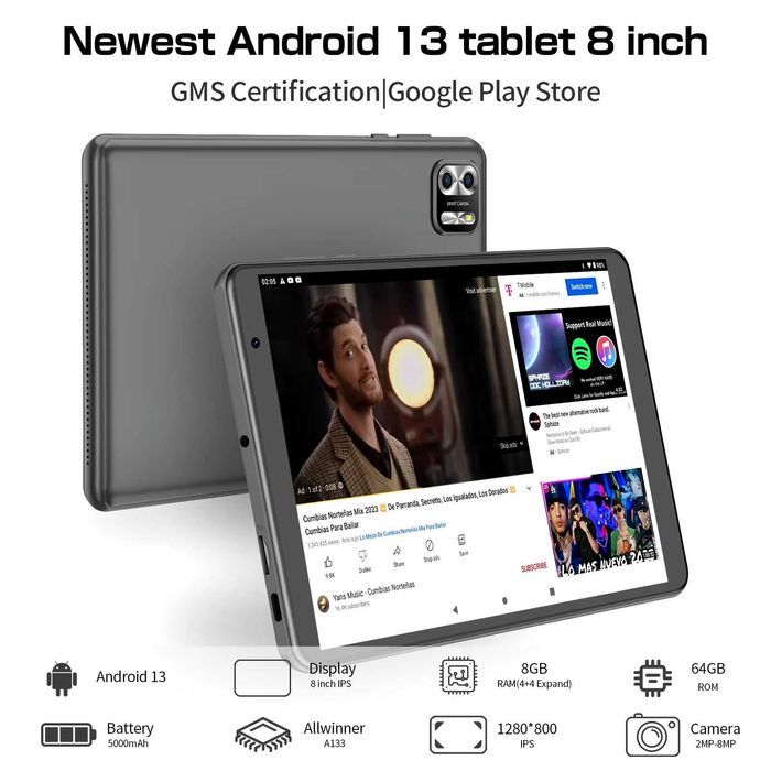 Новий планшет Pritom 8, без підтримки сім карти + захищений чохол.