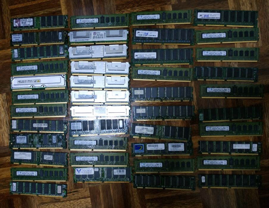 Lote de 43 memorias ram para computadores antigos