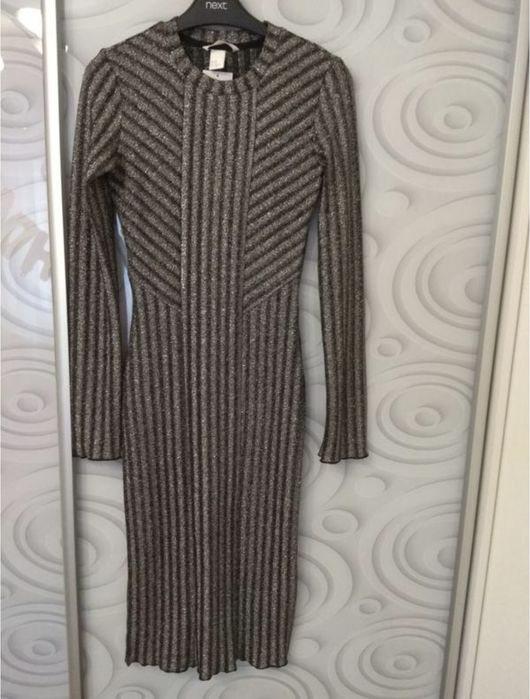 Неймовірна «срібна» сукня h&m з люрексом