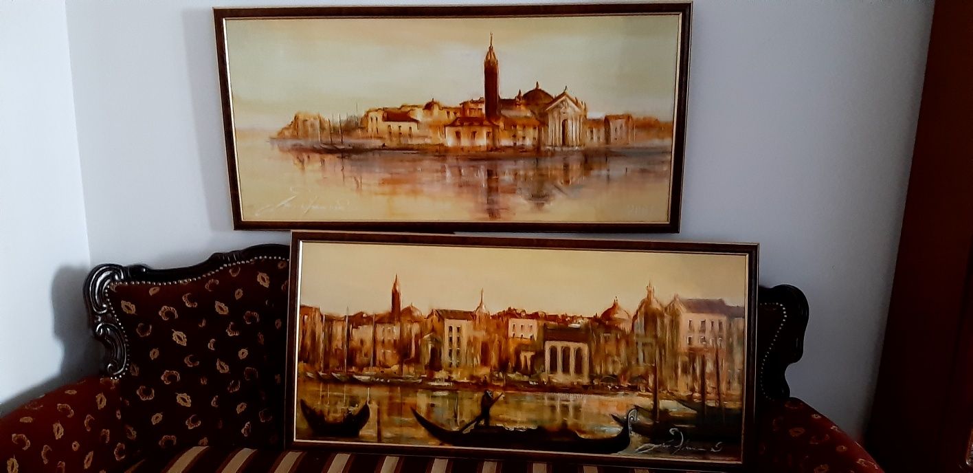 Картина масло холст Венеция размер 116х56см