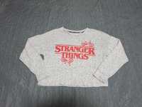 Szary, krótki sweterek, Stranger Things, M