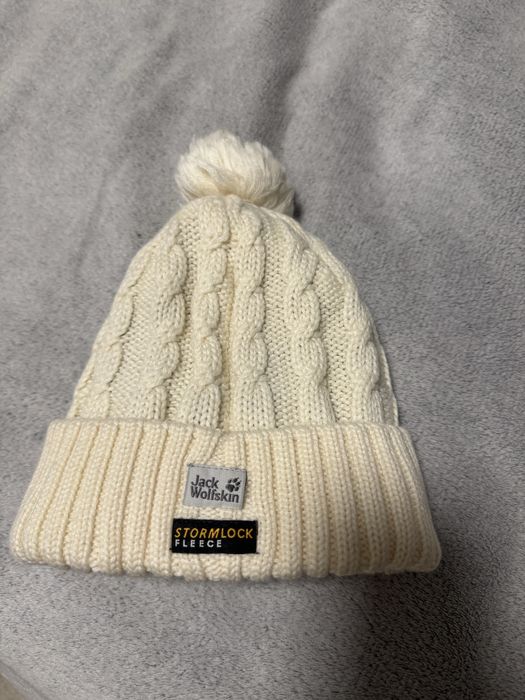 Термо шапка шерстяная женская jack wolfskin