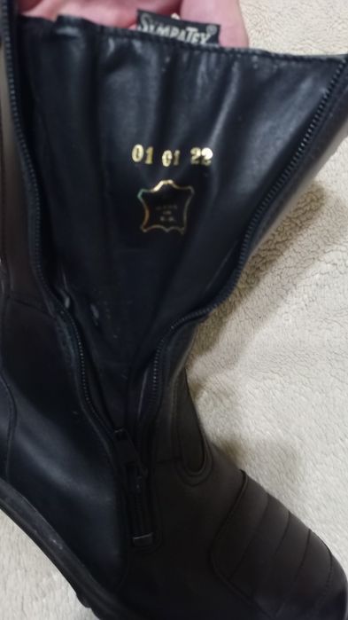 Оригінальні шкіряні італійські мото чоботи Greyhound(40)