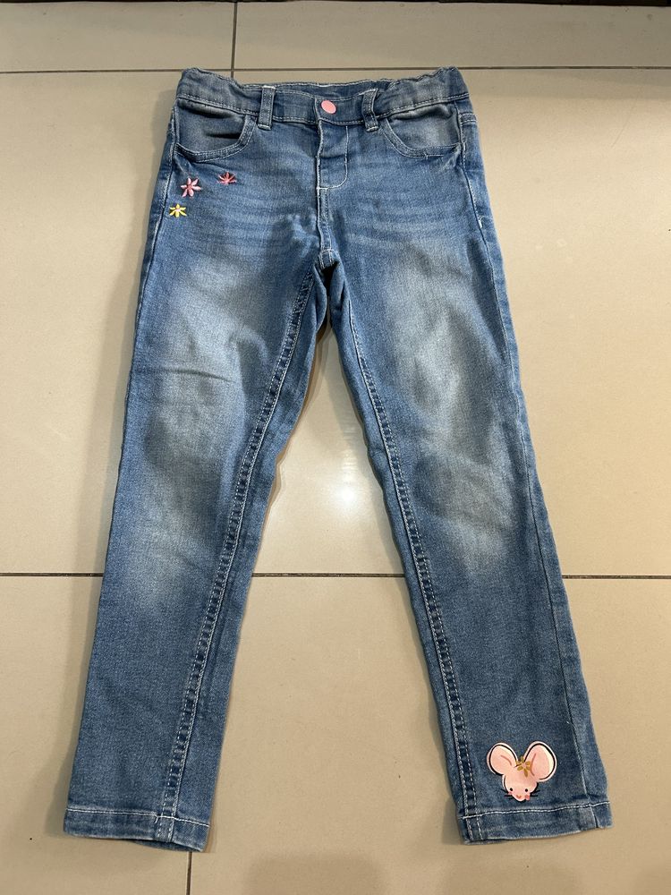 Spodnie jeansowe myszka 122 jeansy 5.10.15 regulowane