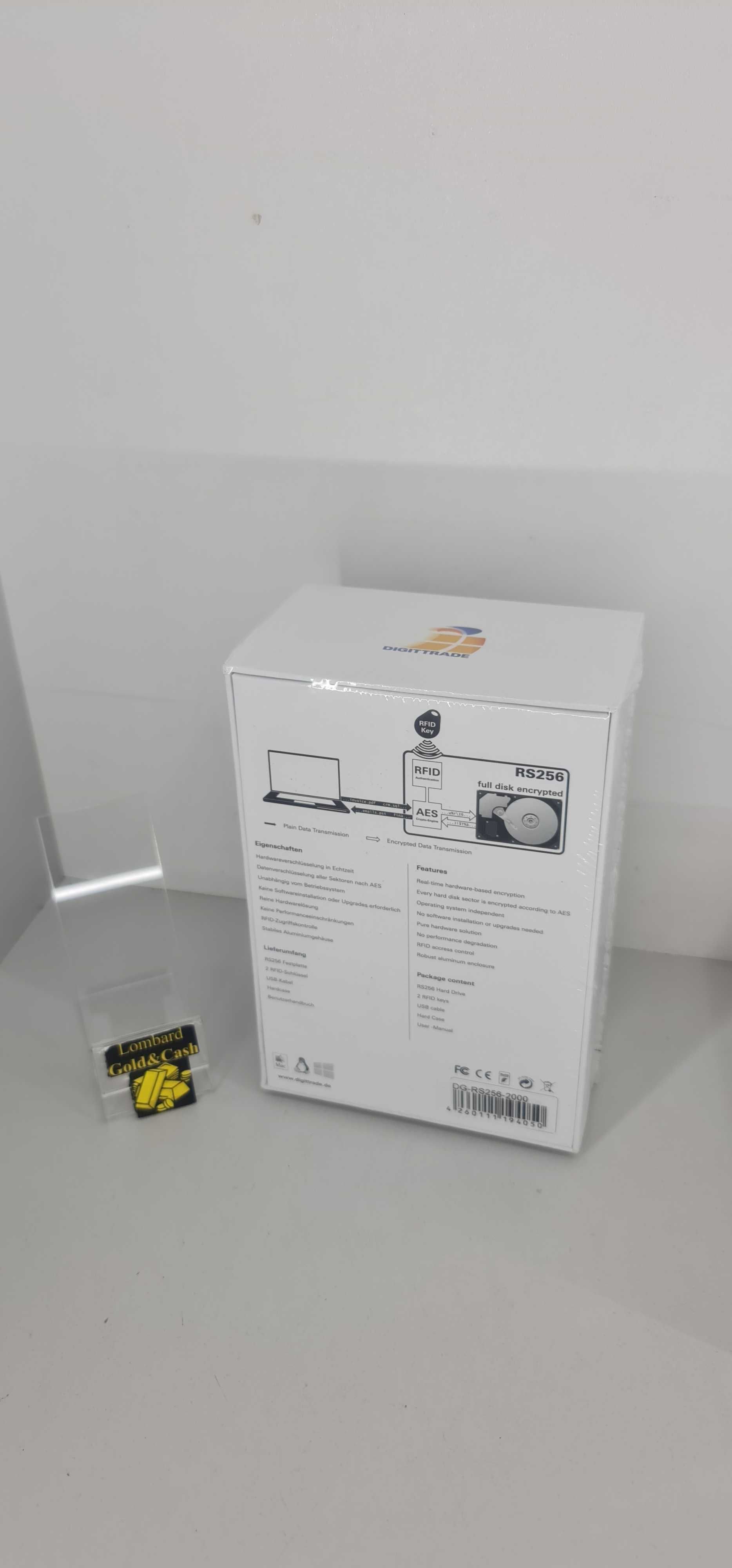 Dysk zewnętrzny DigitTrade RS256 HDD 2 TB Srebrny Jak Nowy