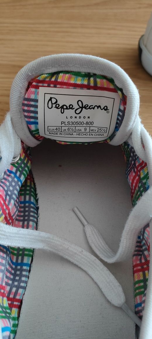 Pepe jeans wygodne trampki tenisówki 40