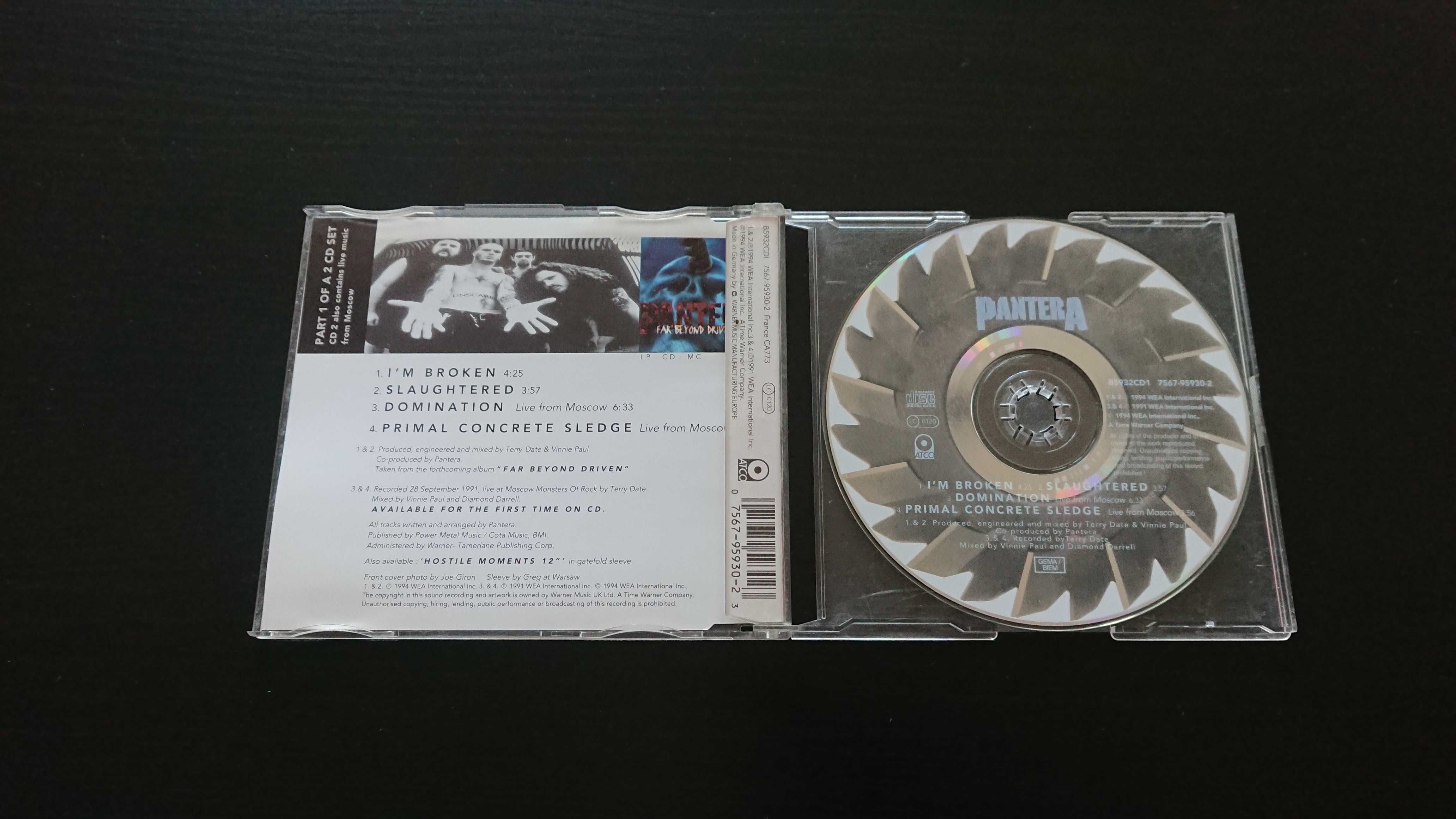 Pantera I'm Broken Slaughtered CD *UŻYWANA* Single 1994 J-Card Case