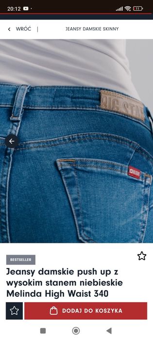 Jeansy damskie big star Melinda High Waist 340 wysoki stan, nowe