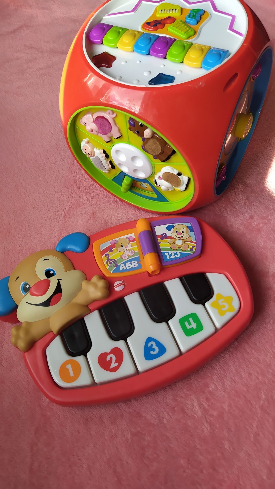 Мультикуб Kiddieland пианино Fisher Price пианино умного щенка Фишер п