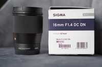 OBIEKTYW Sigma 16mm F1.4 DC DN Sony E