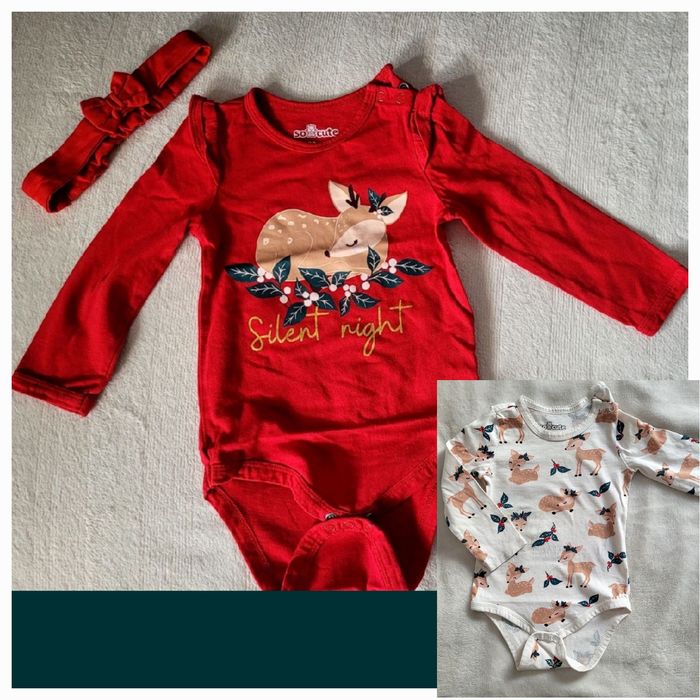 Świąteczny komplet, minnie, sukienka, body leginsy dla dziewczynki