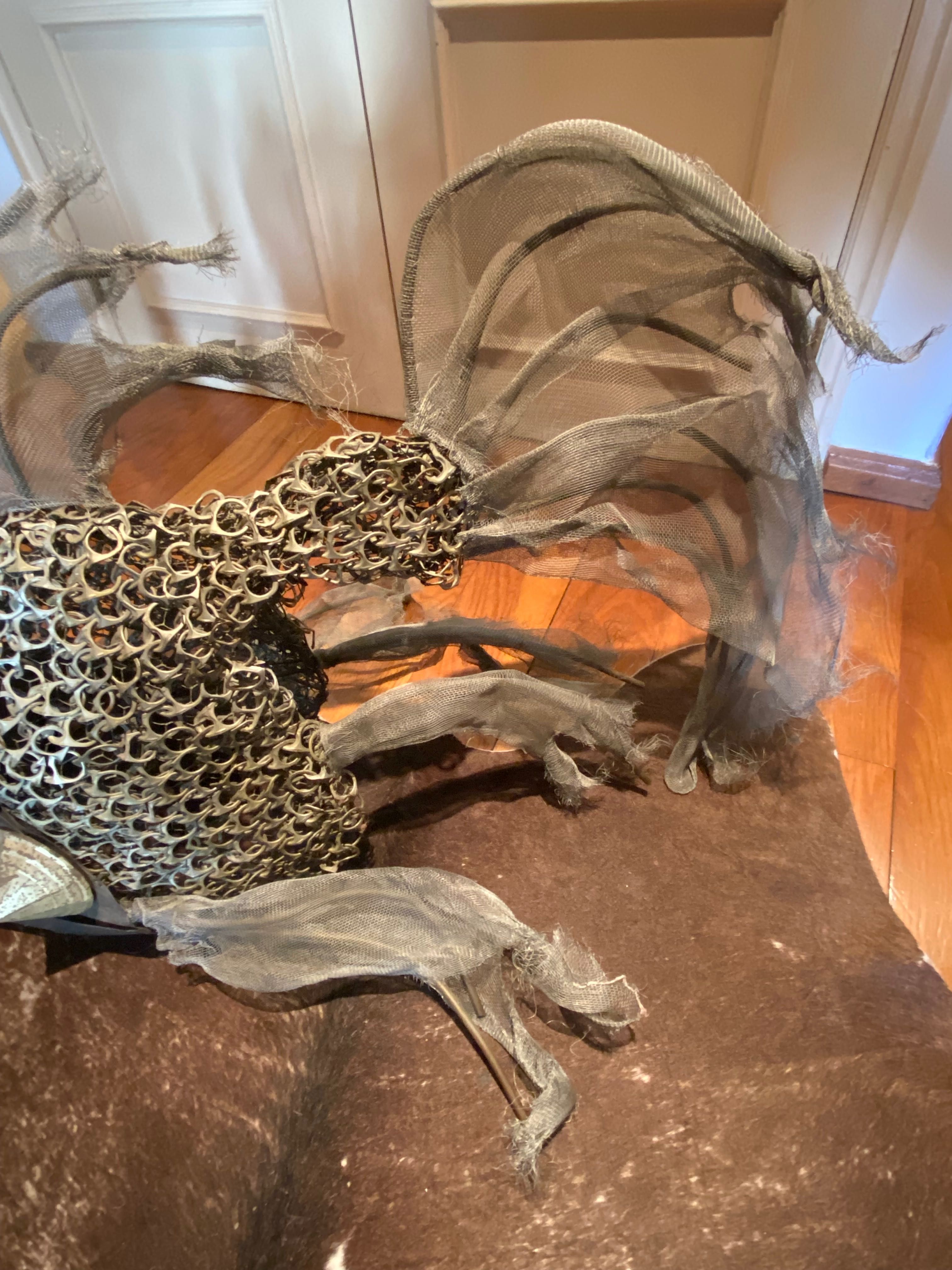 Escultura de Peixe em Ferro Furjado