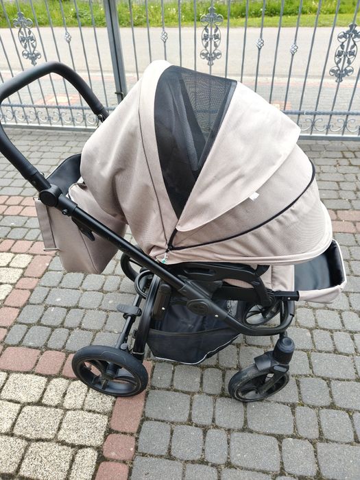 Wózek dziecięcy Bebetto Holland 2w1 czarny beż + gratis