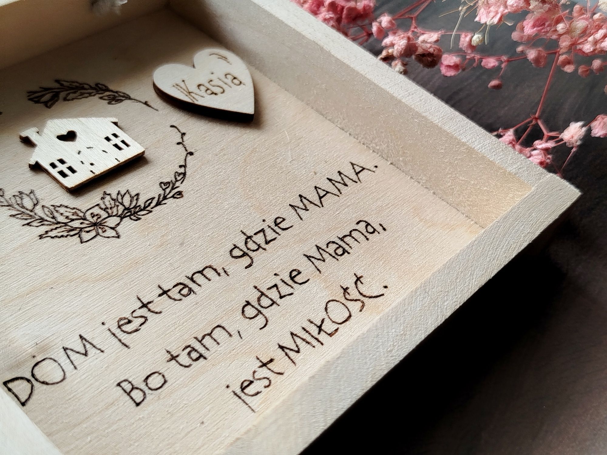 DZIEŃ MATKI personalizowana drewniana ramka