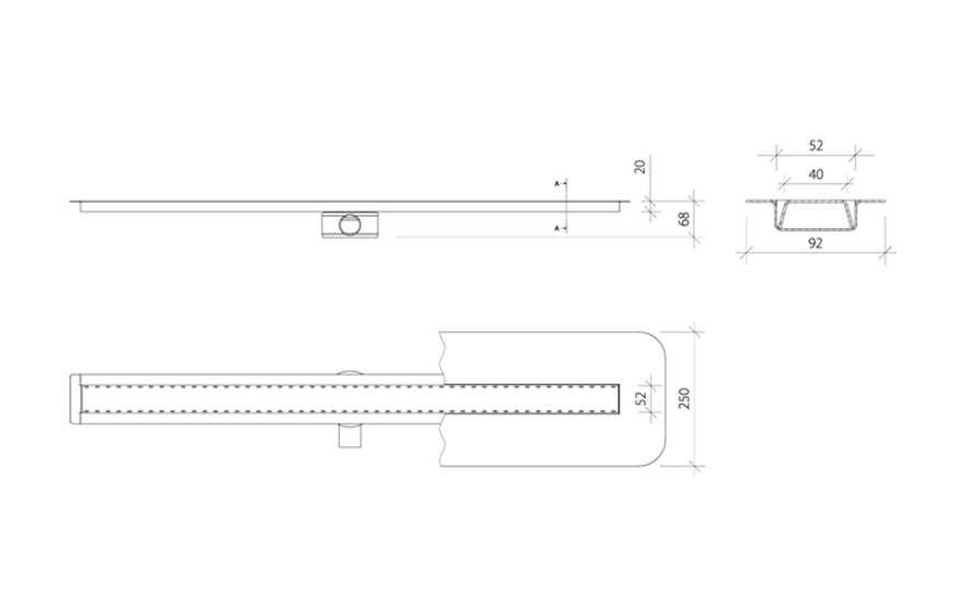 odwodnienie WIPER invisible SLIM 1000