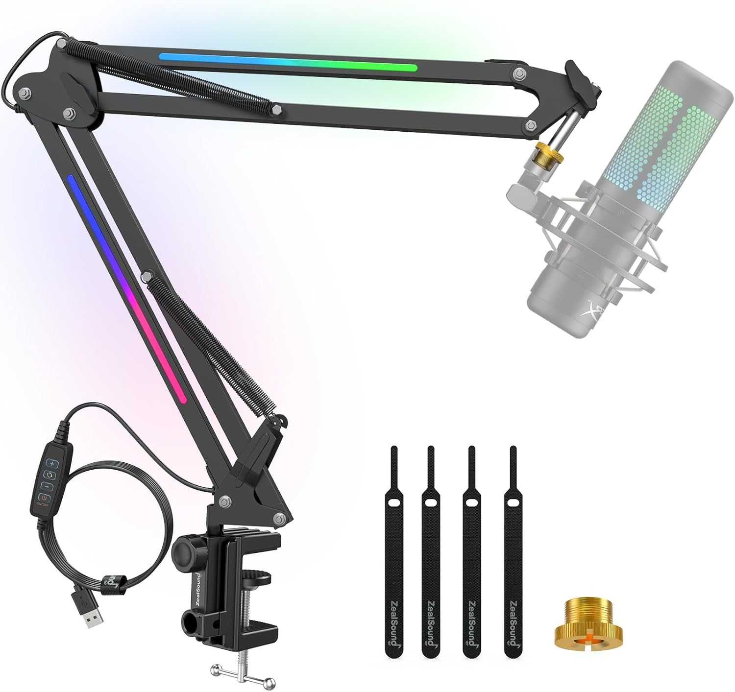 Statyw Biurkowy Wysięgnik Ramię Rgb Do Mikrofonu Blue Yeti Hyperx Rode