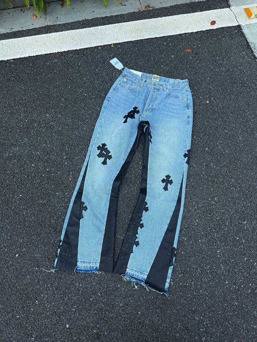 Штани Gallery Dept x Chrome Hearts Flared Jeans фларед джинси opium
