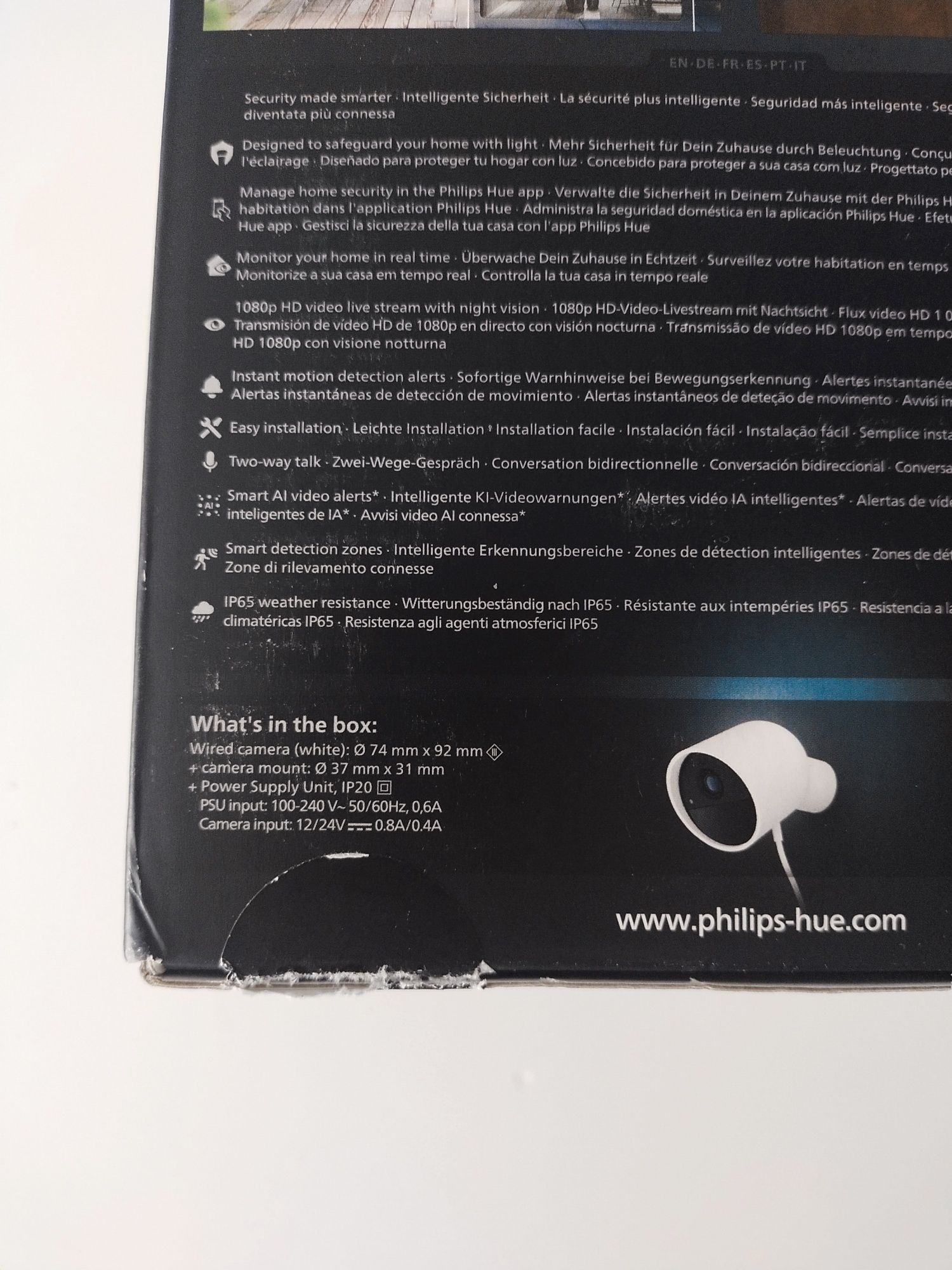 Kamera przewodowa Philips hue Secure