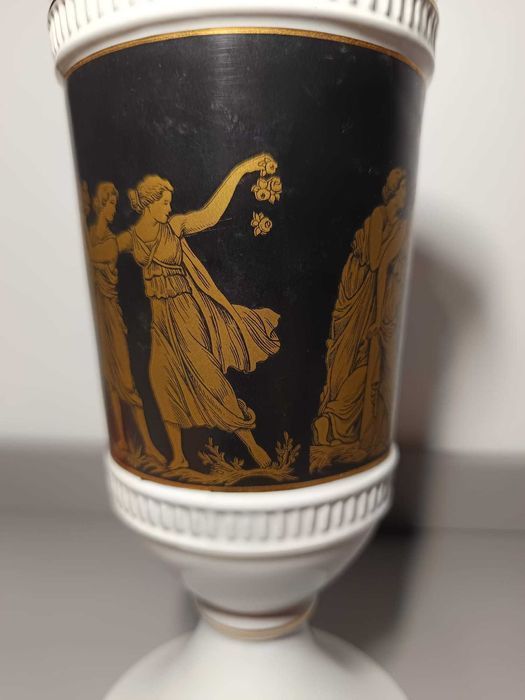 Jarra ELPA Alcobaça – Estilo Neoclássico com Motivo Grego Dourado