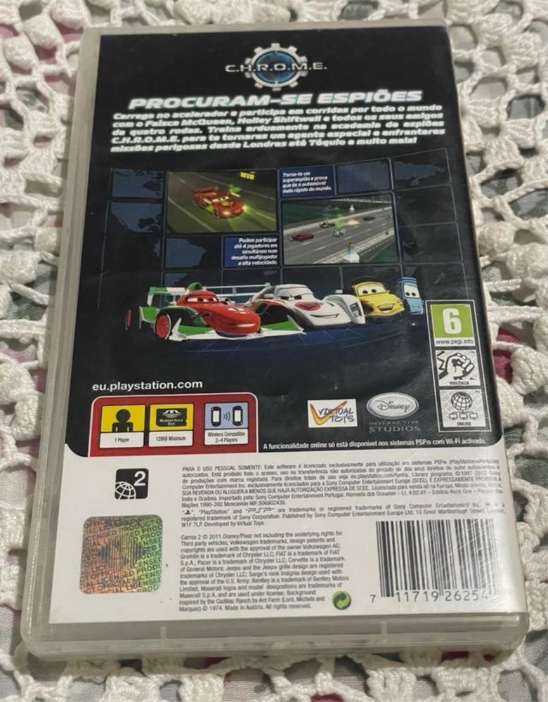 Disney Pixar Carros 2 • PSP • Jogo em Português