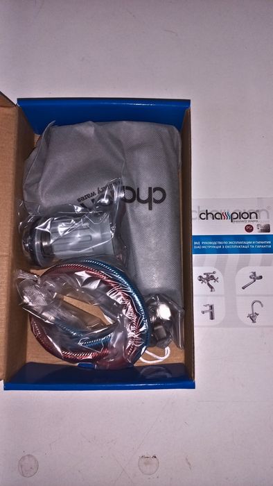 Змішувач, кран для умивальника нержавійка CHAMPION SAP-001-A CHROME