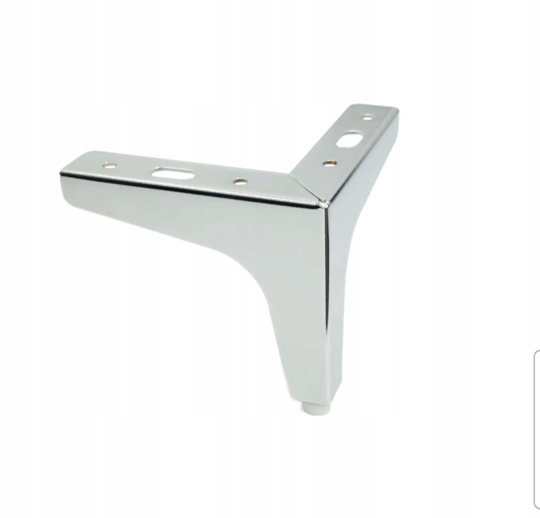 4szt Nóżka meblowa metalowa Kotwica srebrny chrom 10 cm