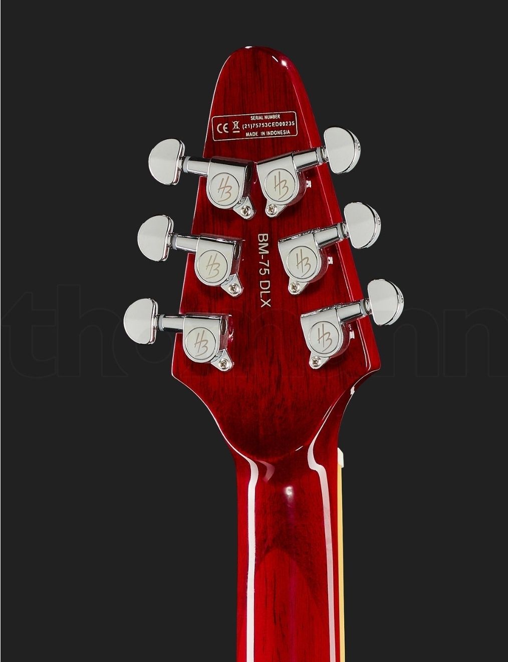 Harley Benton BM-75 Trans Red Deluxe Series (ustawiony)