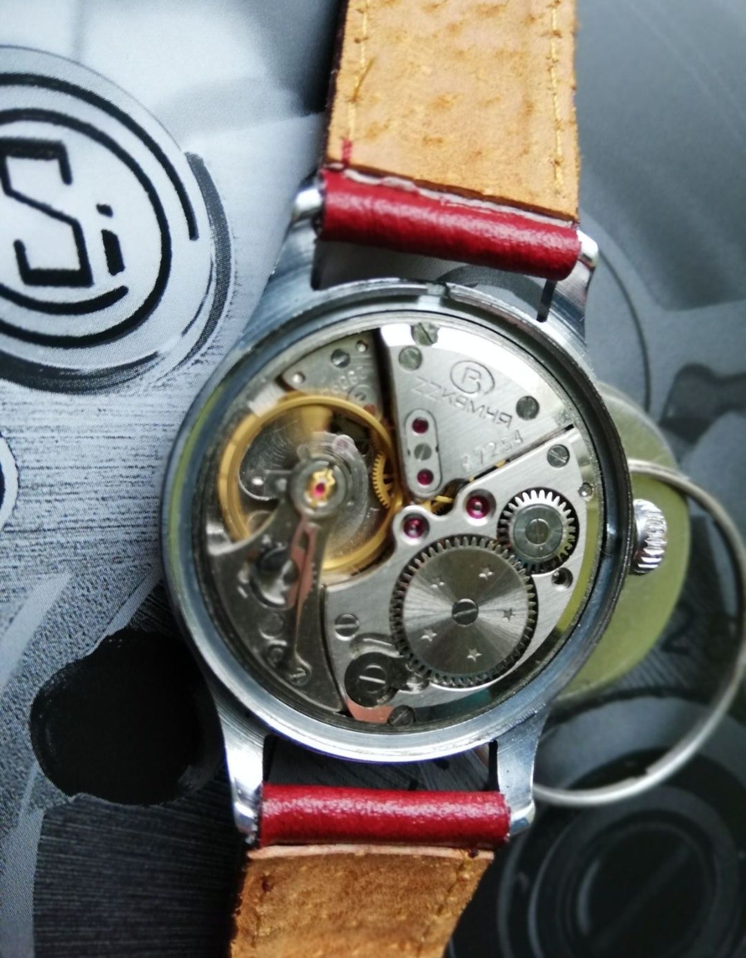 Wostok Precision Class 22 kamnia,34mm biały mechanizm .