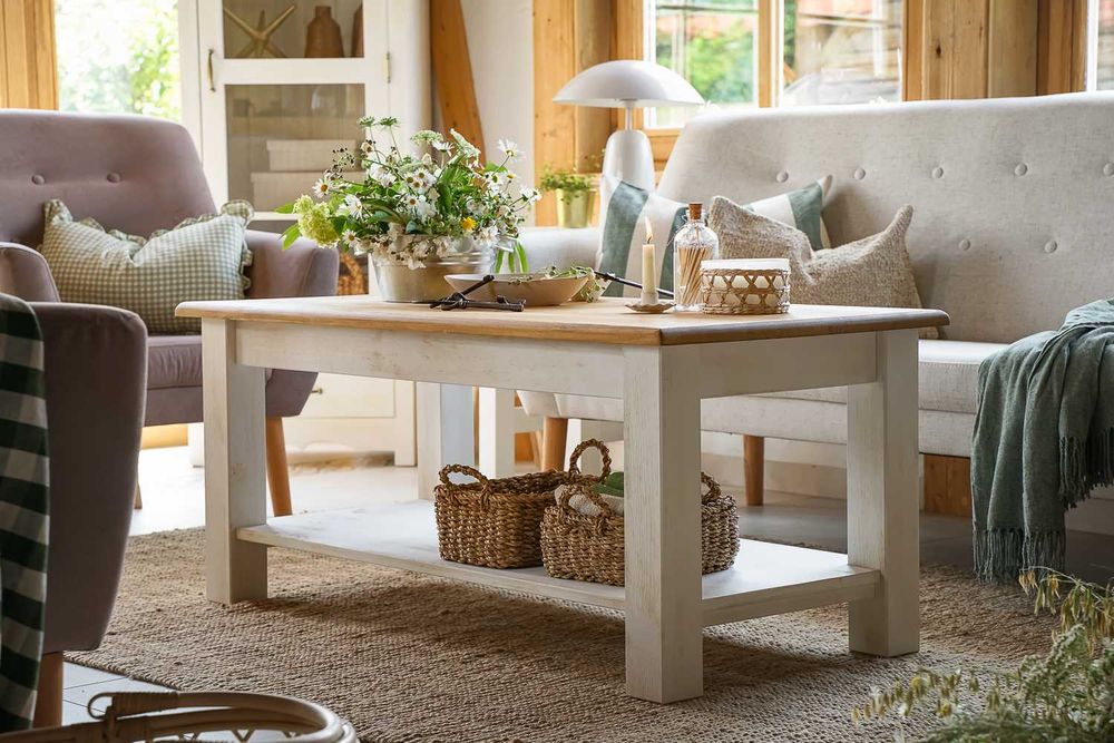 rustykalny stolik kawowy do salonu producent MEBLO-WOSK