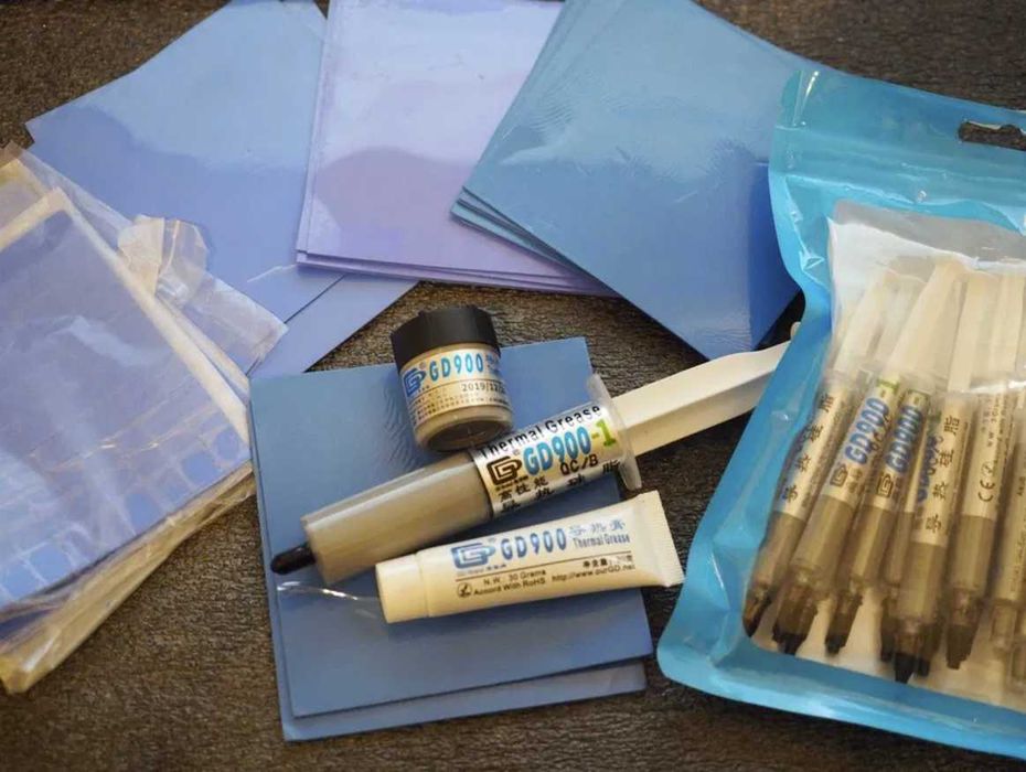 Термопаста GD 900-1 с серебром (1г,3г,10г,30г) + термопрокладки