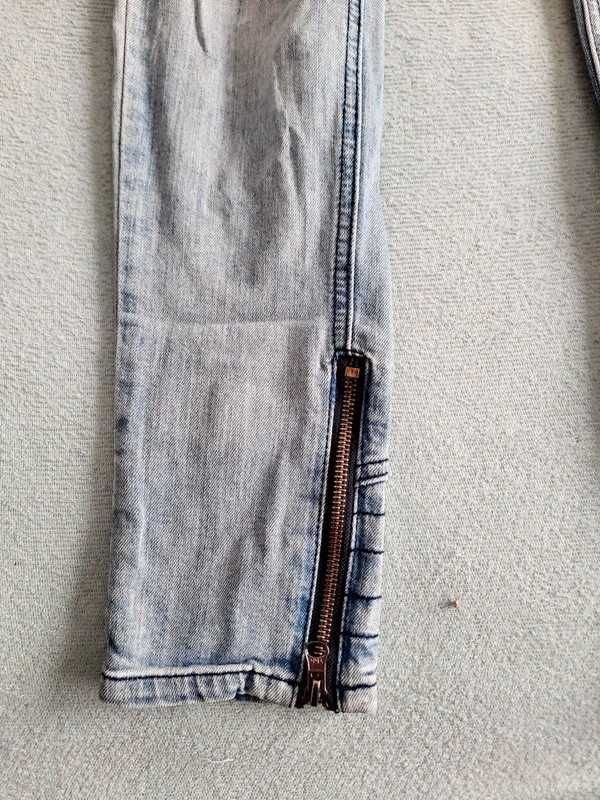 BEZ WAD Spodnie jeansy jeansowe Sister Point S/36 ciekawe detale #385