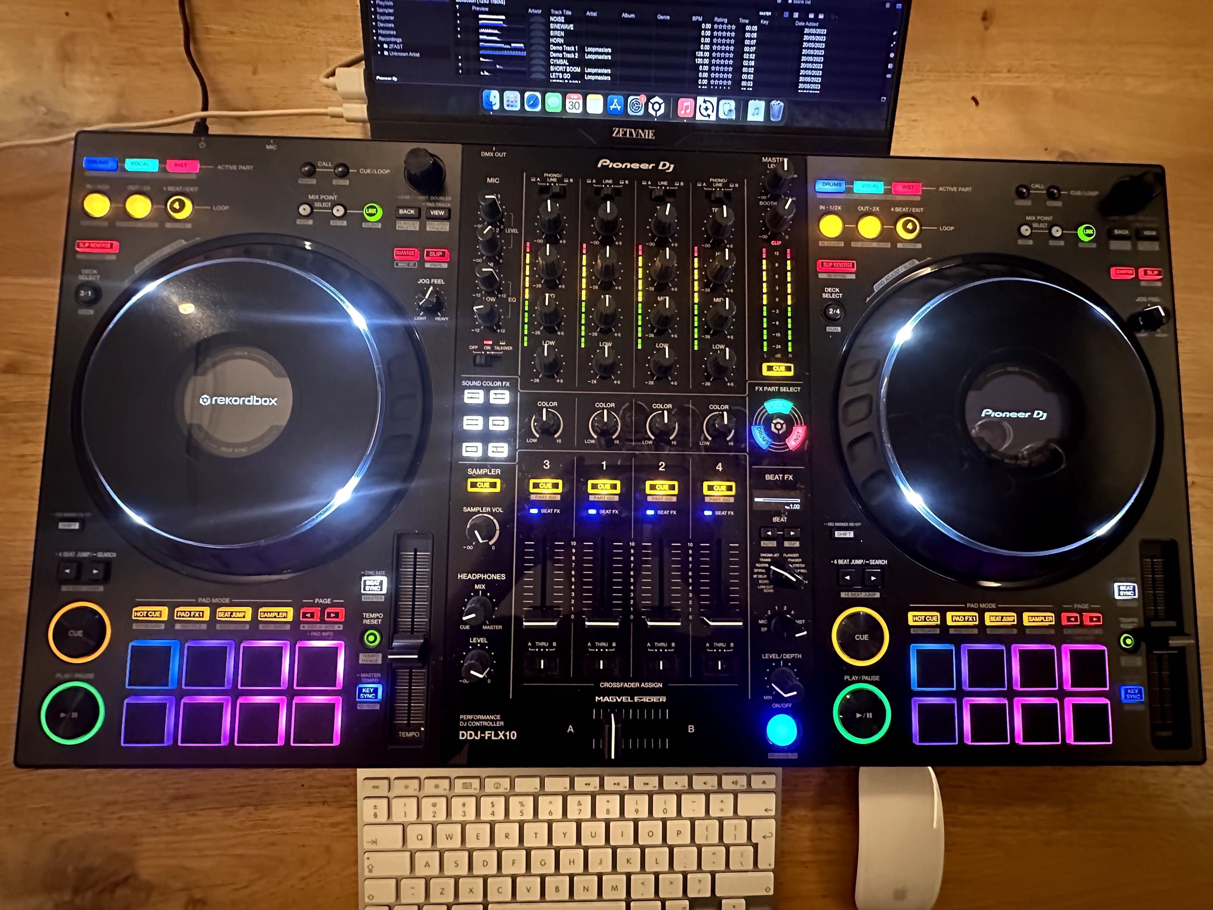 zestaw DDJ FLX-10 + MAC MINI + Monitor