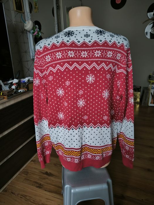 The Simpsons sweter świąteczny Homer Santa Christmas XL czerwony biały