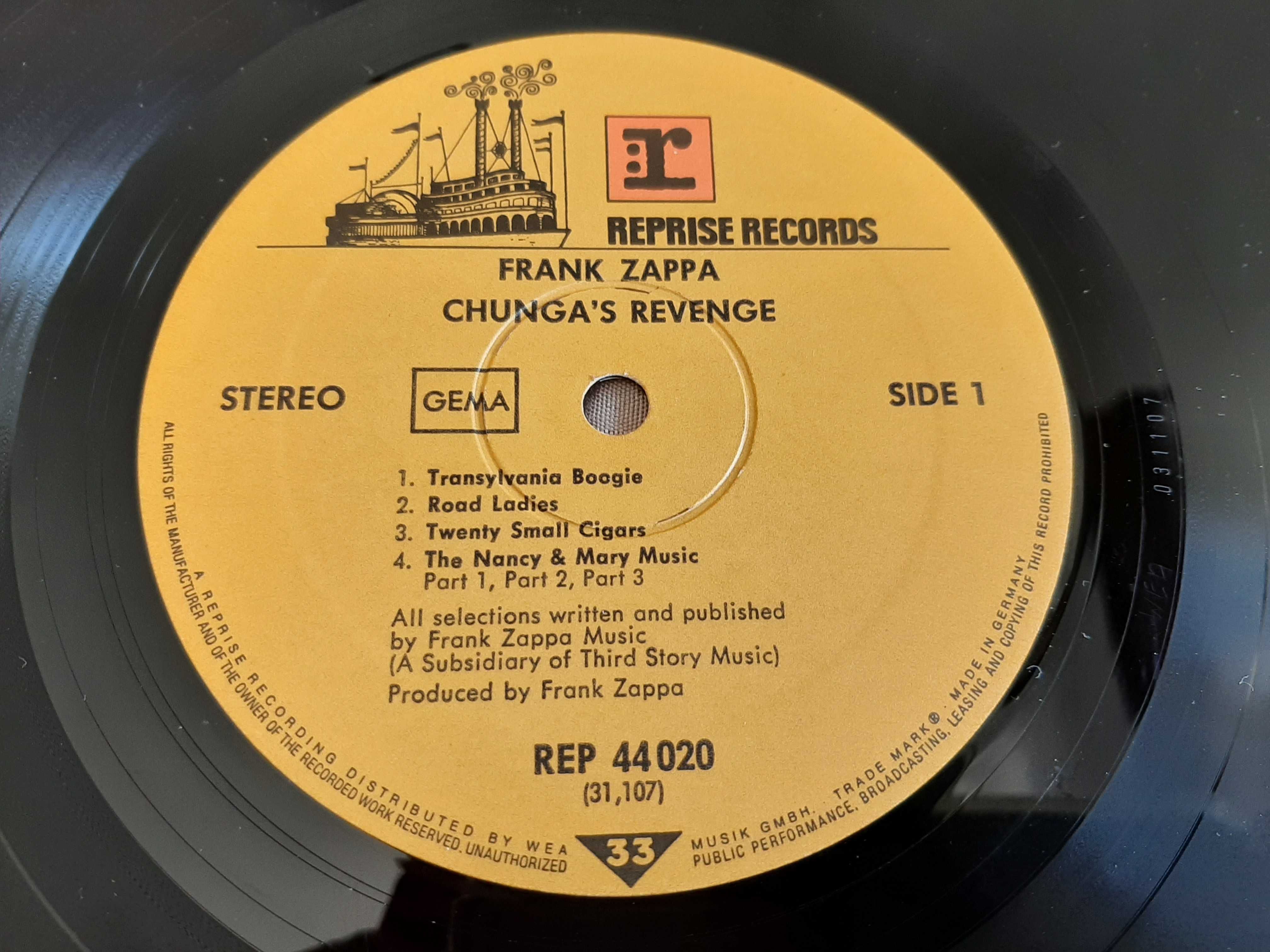 Frank Zappa - Chungas`s Revenge - Germany - Vinil LP