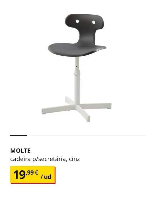 Cadeira IKEA Molte infantil cinzenta