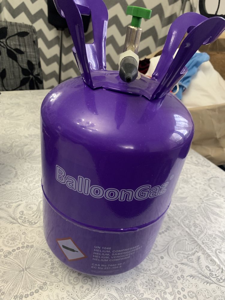 Butla na hel do pompowania balonów pusta na 30 balonów