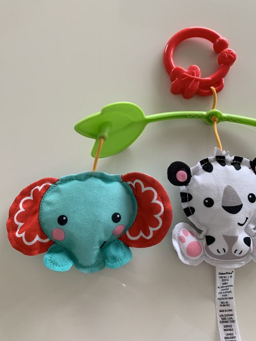 Zabawka fisher price do zawieszenia łóżeczka wózka słoń lew