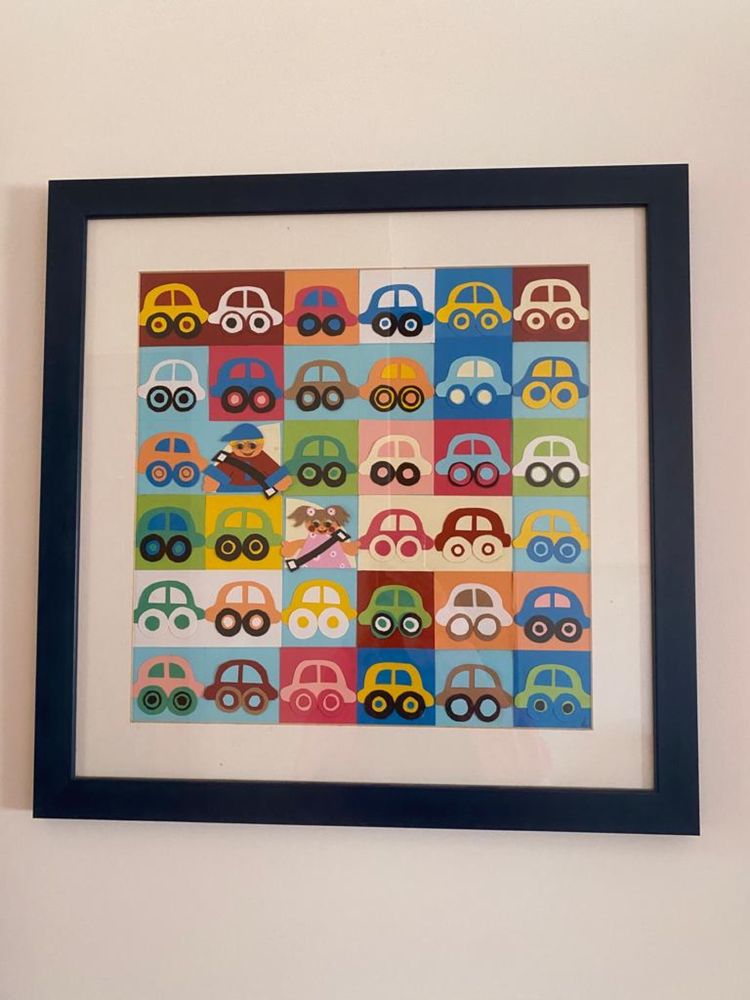 Quadro feito com colagens
