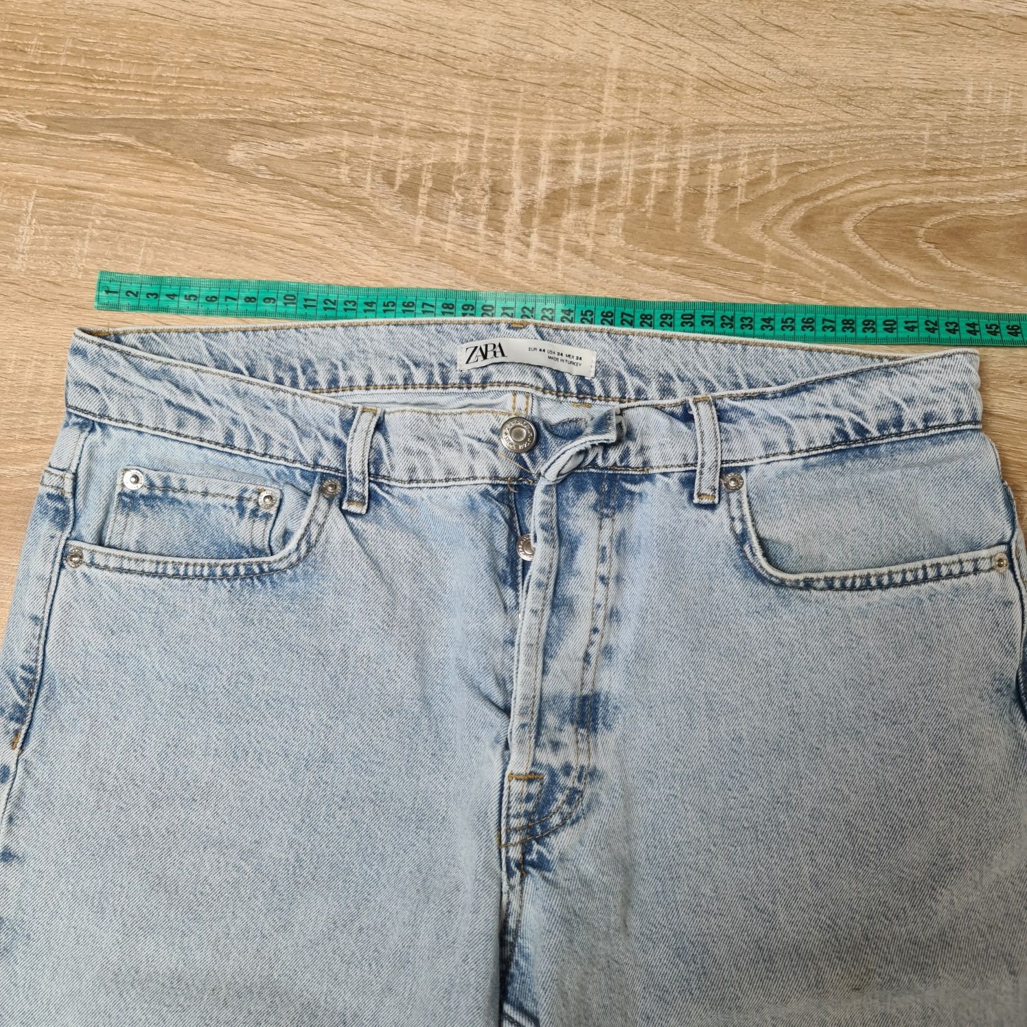 Męskie Jeans Slim o krótszym kroju r.44 Zara