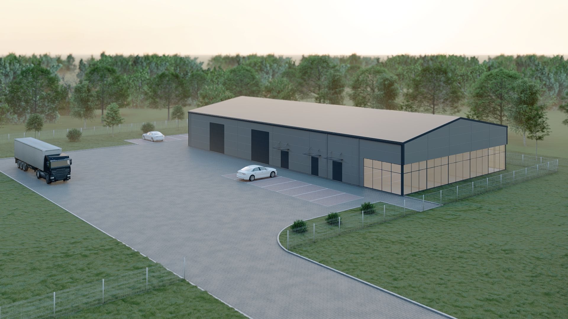 Hala biurowo-magazynowa 777 m2 Radzionków