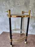 Stolik kawowy barek trolley mosiądz MID century 70s bauhaus