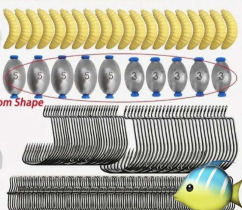 Набор снастей 284 предмета в кейсе набір блешень риболовних приманок