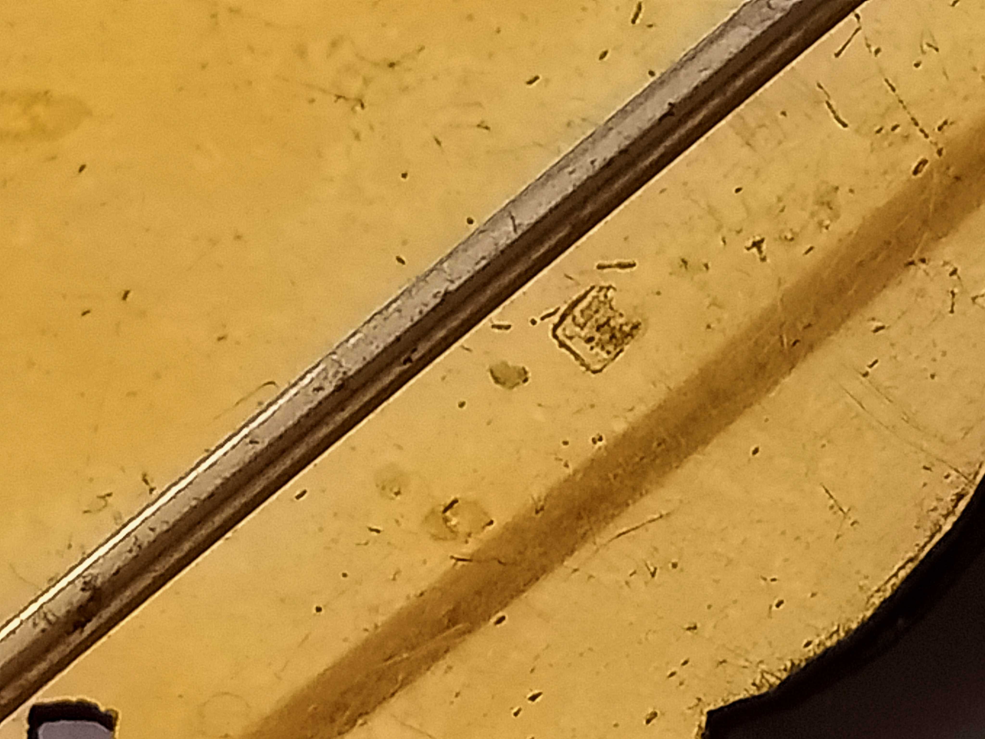 Piękna pozłacana broszka biedermeier XIX wiek
