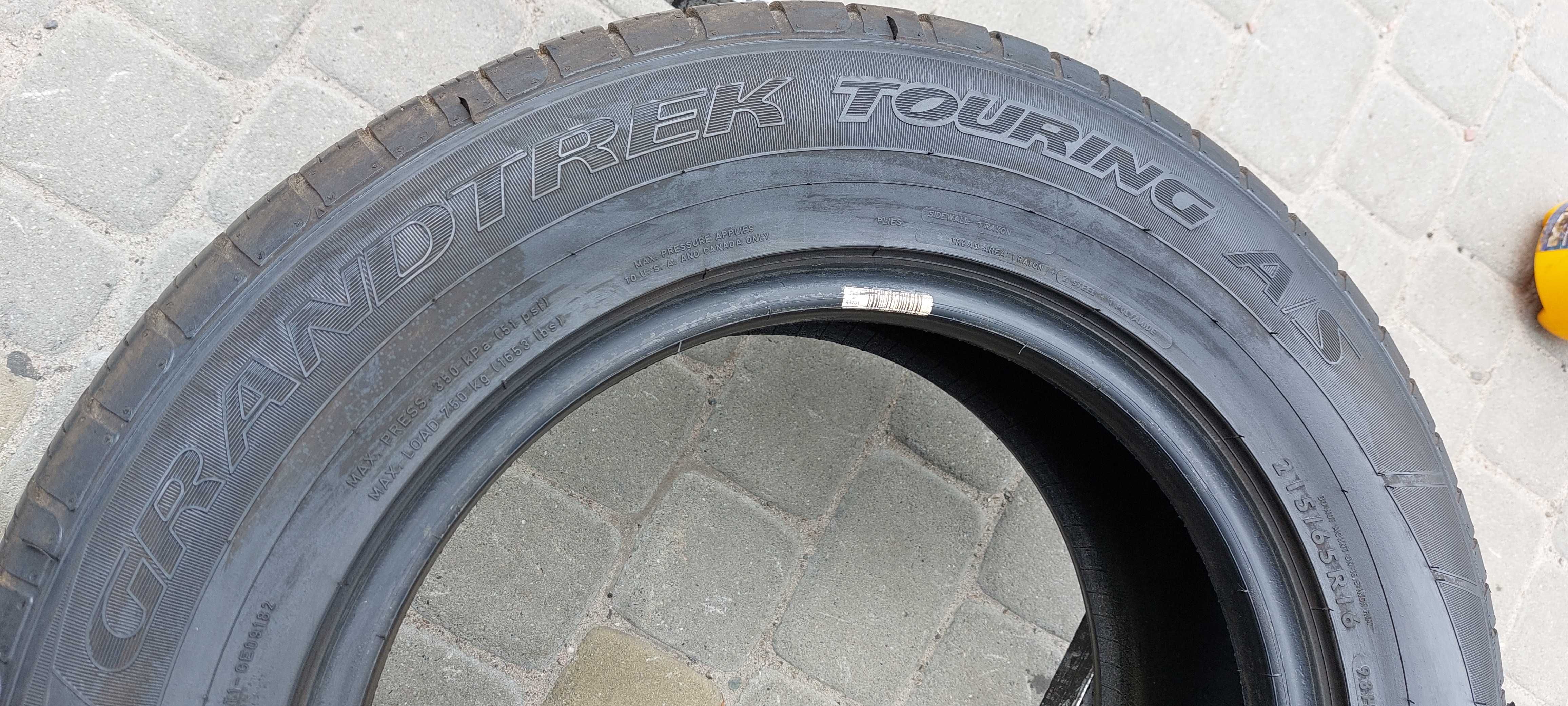 Резина всесезонна 215/65 R16 Dunlop Grandtrec Tourin A/S (арт. 8502)