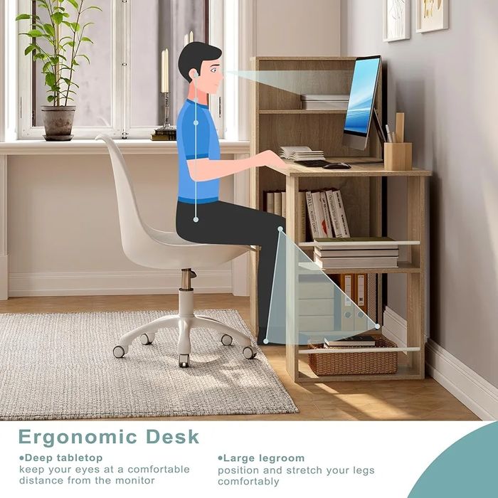 Biurko z miejscem do przechowywania