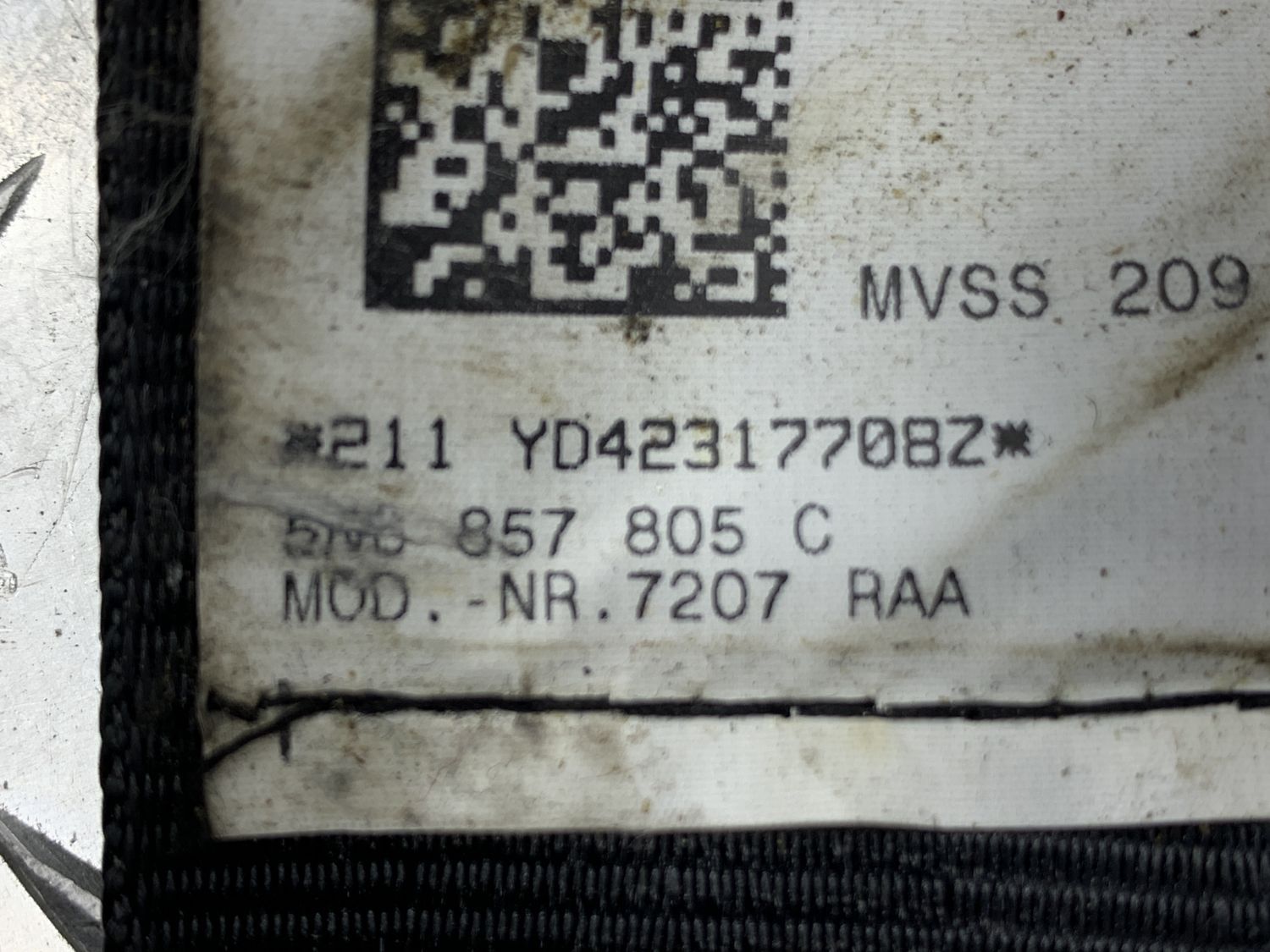 Ремень безопасности задний левый 5N0857805CRAA для Volkswagen Tiguan I