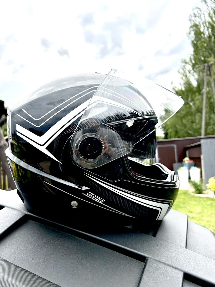 Kask motocyklowy szczękowNolan NMS035 z intercomem freedconn T-max pro