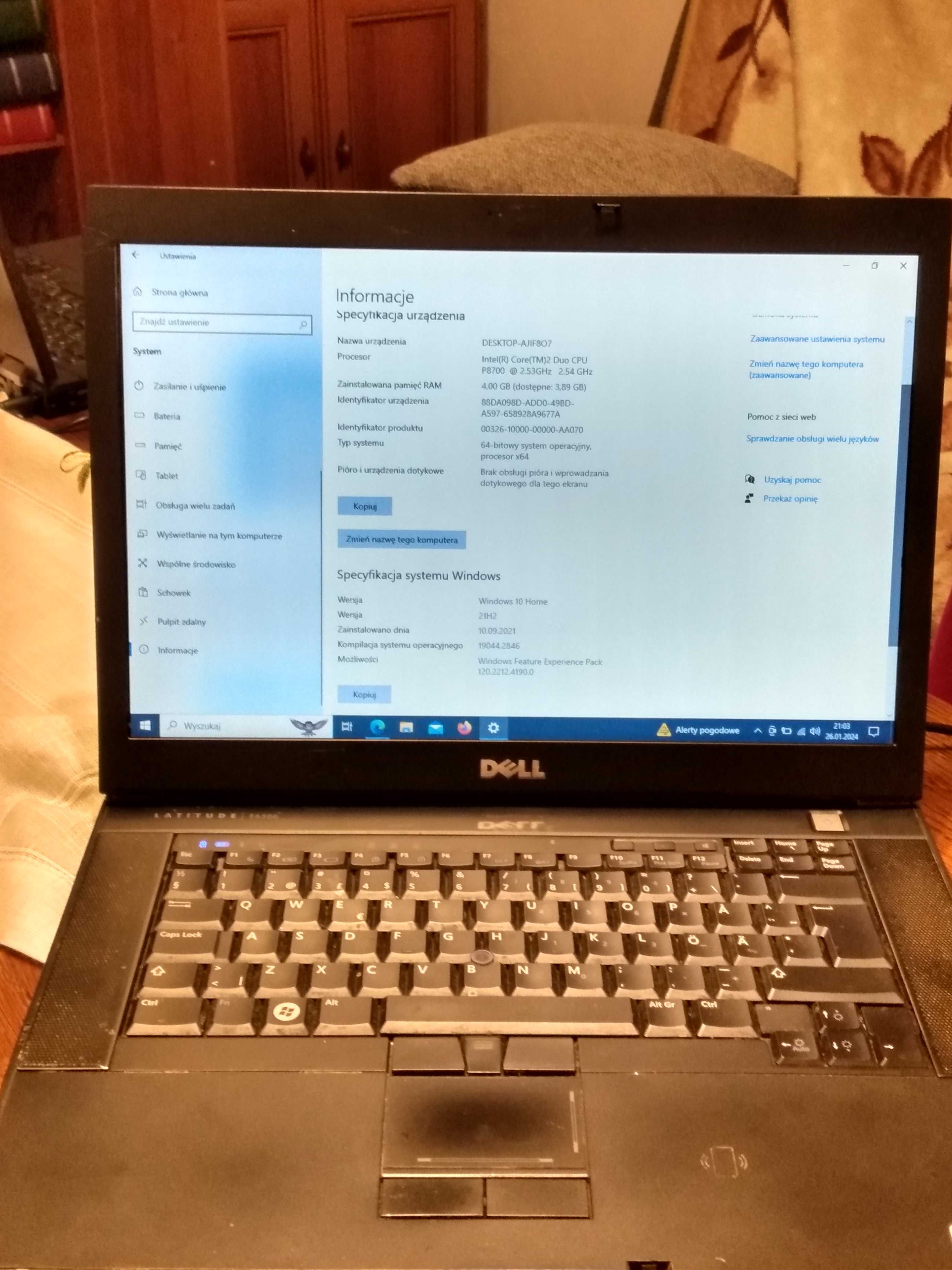 Laptop Dell 6500