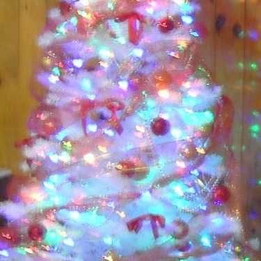 arvore de natal branca e verde